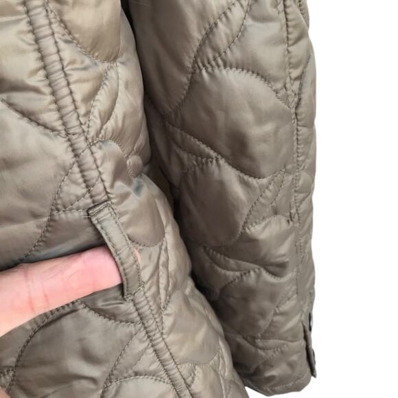 Lands End Olive Green Quilted Jacket Perfect for Fall size M - Picture 10 of 11